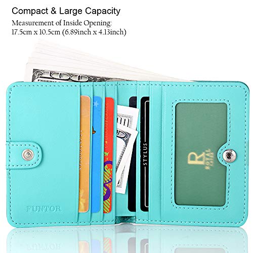 FT FUNTOR FUNTOR Small Wallets for Women, Ladies Small Compact Bifold Pocket RFID Blocking Genuine Leather Wallet for Women - Image 2