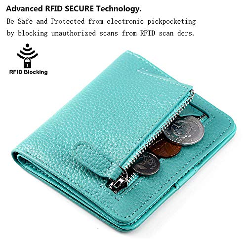 FT FUNTOR FUNTOR Small Wallets for Women, Ladies Small Compact Bifold Pocket RFID Blocking Genuine Leather Wallet for Women - Image 3