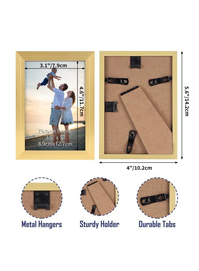 Hoikwo 18 Packs 3.5x5 Gold Multi Picture Frames Set for Family Photos, Artwork, Light weight Bulk 3.5 by 5 Frames Pack for Wall Hanging and Table, Stylish Gift Picture Frames - Image 2