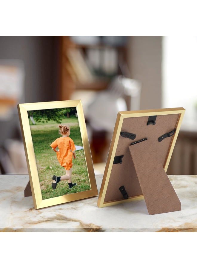 Hoikwo 18 Packs 3.5x5 Gold Multi Picture Frames Set for Family Photos, Artwork, Light weight Bulk 3.5 by 5 Frames Pack for Wall Hanging and Table, Stylish Gift Picture Frames - Image 4