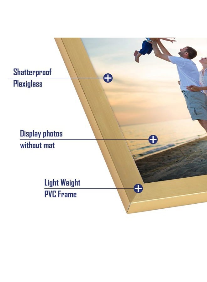 Hoikwo 18 Packs 3.5x5 Gold Multi Picture Frames Set for Family Photos, Artwork, Light weight Bulk 3.5 by 5 Frames Pack for Wall Hanging and Table, Stylish Gift Picture Frames - Image 3