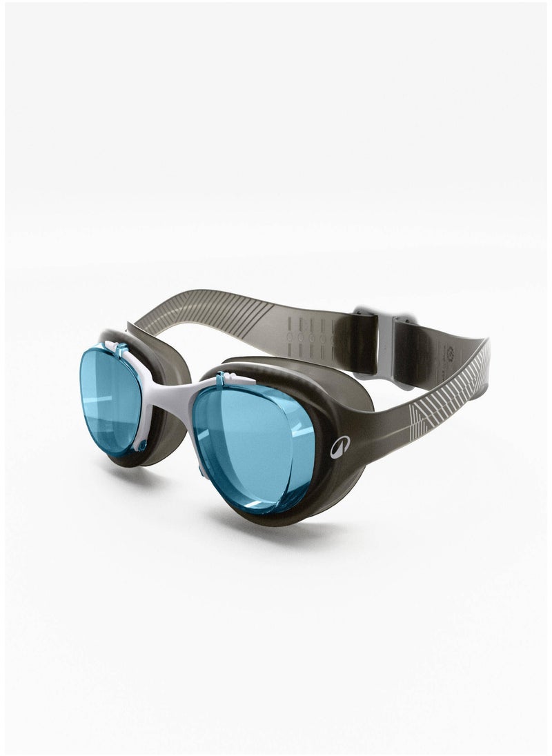 NABAIJI NABAIJI by DECATHLON, Swimming Goggles L Xbase Black White Blue Tinted Lenses  - Image 1