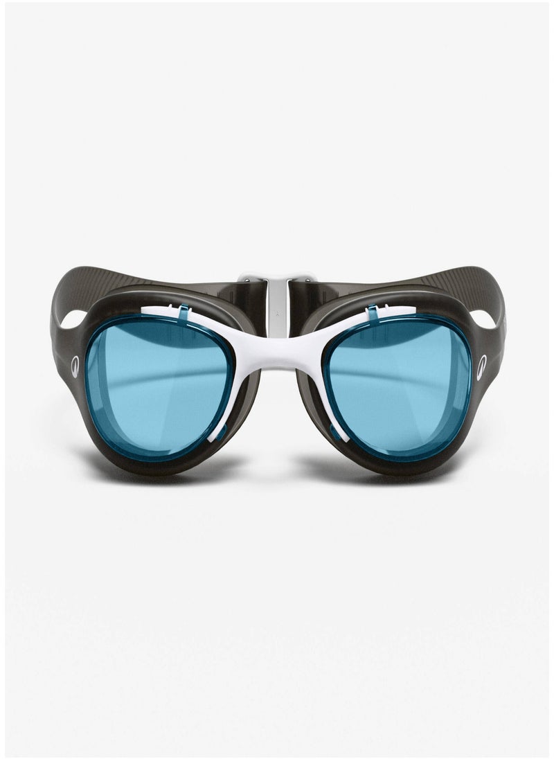 NABAIJI NABAIJI by DECATHLON, Swimming Goggles L Xbase Black White Blue Tinted Lenses  - Image 2