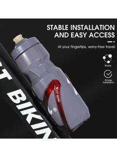NOVOLAN NOVOLAN Bicycle Bottle Holder Multi-Color Gradient Road Mountain Bike Bottle Holder Riding Water Cup Holder Bicycle Accessories, Lightweight and Portable, Scratch-Resistant Easy to Install (black)  - Image 5