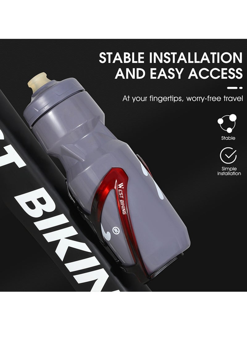 NOVOLAN - NOVOLAN Bicycle Bottle Holder Multi-Color Gradient Road Mountain Bike Bottle Holder Riding Water Cup Holder Bicycle Accessories, Lightweight and Portable, Scratch-Resistant Easy to Install (black) - Image 1