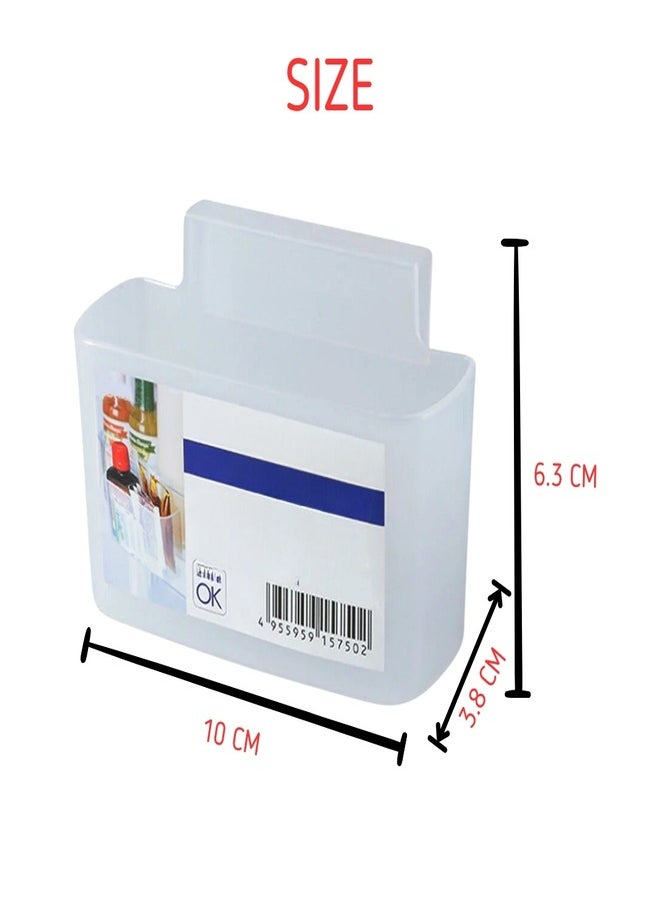bullga 3 small pieces for storage suitable for the refrigerator, office or kitchen, sizes 10 cm * 3.8 cm * 6.3 cm  - Image 2