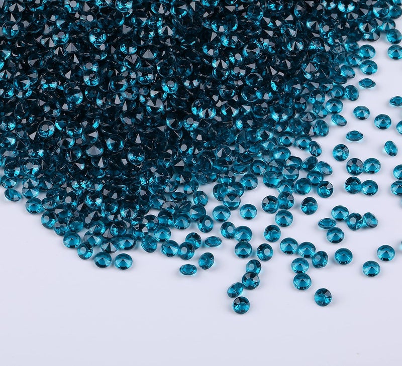 Gintoaria 10000 pcs/Pack Wedding Table Scatter Confetti Crystals Acrylic Diamonds Vase Fillers 4.5 mm Rhinestones for Wedding, Bridal Shower, Vase Beads Decorations (Turquoise) - Image 1