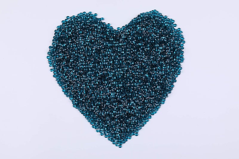 Gintoaria 10000 pcs/Pack Wedding Table Scatter Confetti Crystals Acrylic Diamonds Vase Fillers 4.5 mm Rhinestones for Wedding, Bridal Shower, Vase Beads Decorations (Turquoise) - Image 2