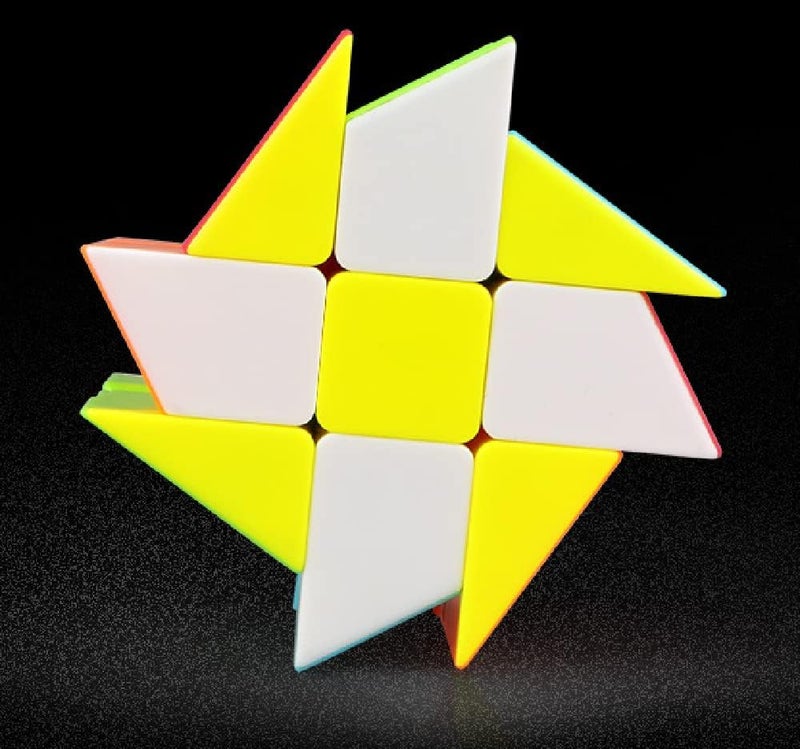 Luckam Windmill Cube Puzzle, 3x3 Stickerless Bright Magic Cube Wheel Color Fenghuolun 3x3x3 Speed Cube Puzzle - Image 2