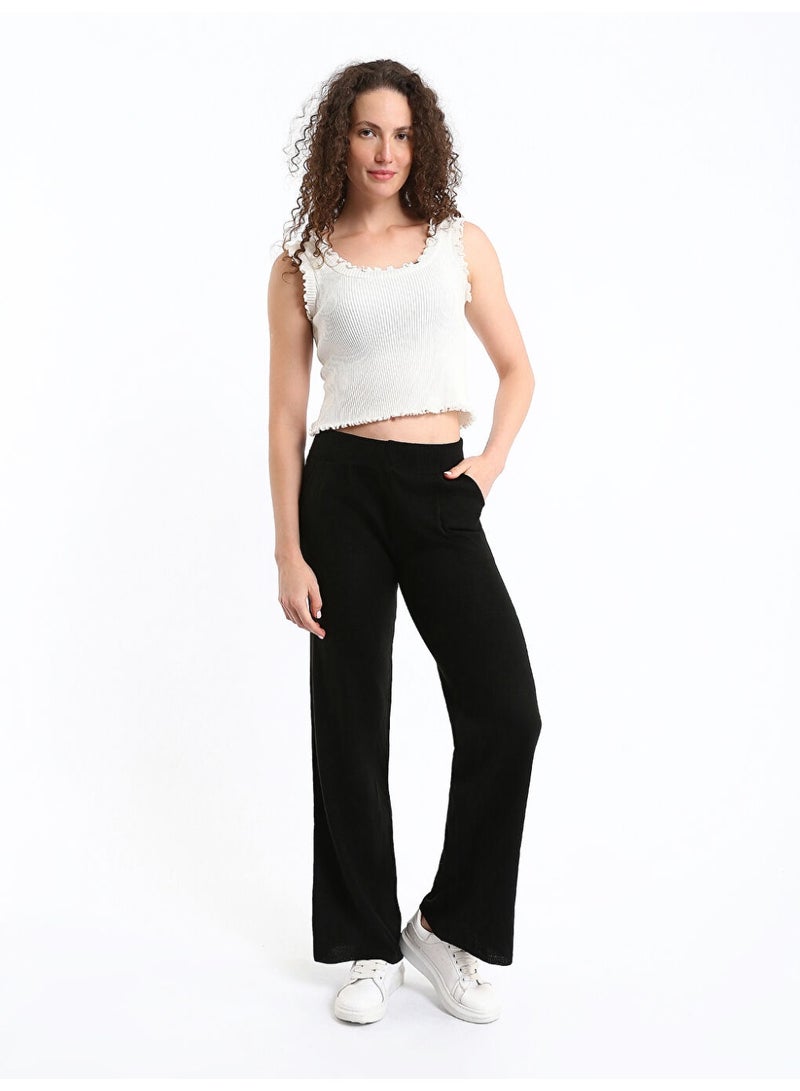 LC WAIKIKI Elasticated Waist Women's Knitwear Trousers - Image 1