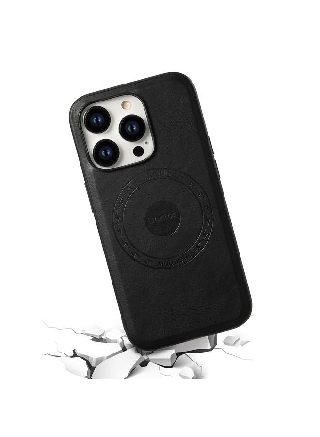 دينيور جراب هاتف من جلد البقر الملمس من MagSafe لهاتف iPhone 14 Pro Max - Image 4