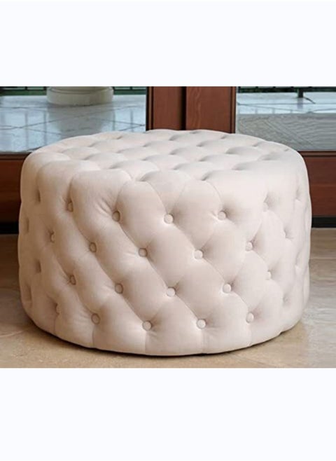 مسند قدم مبطن من قماش مخملي 60x60x45 سم