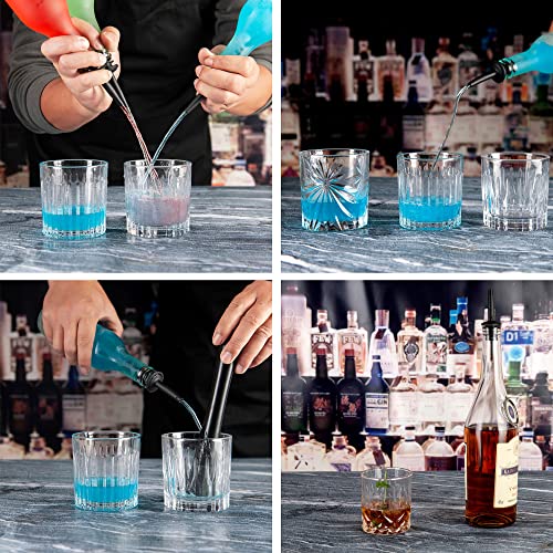 JNWINOG 12 Pack Liquor Pourers With Dust Caps for Alcohol Bottles - Black Bar Speed Pour Spouts (Matte Black) - Image 3