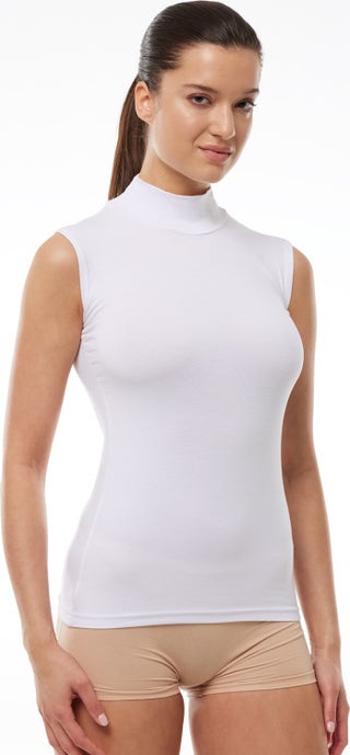 Women's White Sleeveless Half Turtleneck Modal Bodysuit 1044 - pzsku/ZEA08CEFB8E72682DF792Z/45/_/1728046560/16de90a0-5328-4985-9921-22100470980c