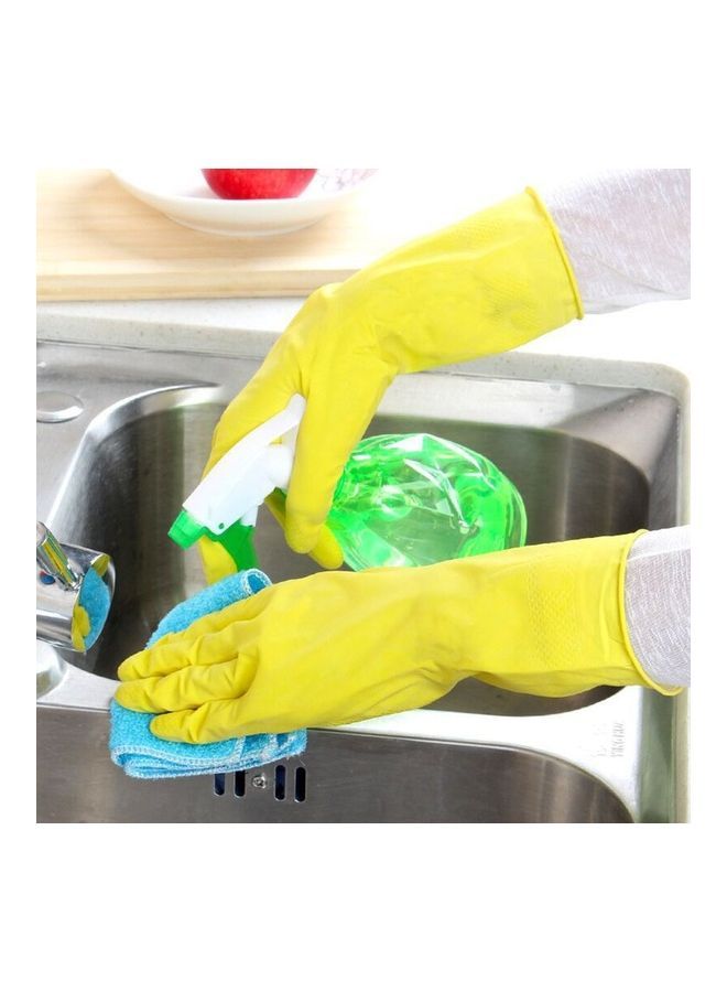 Loquat Pair Of Long Sleeve Antiskid Waterproof Gloves Yellow 27x12.5x1cm - Image 3