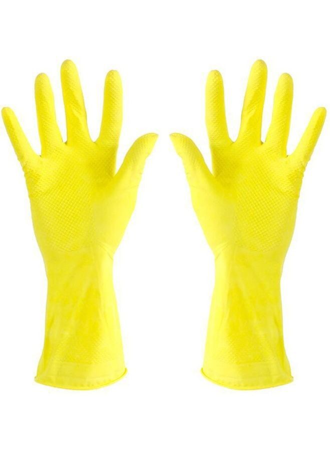 Loquat Pair Of Long Sleeve Antiskid Waterproof Gloves Yellow 27x12.5x1cm - Image 1