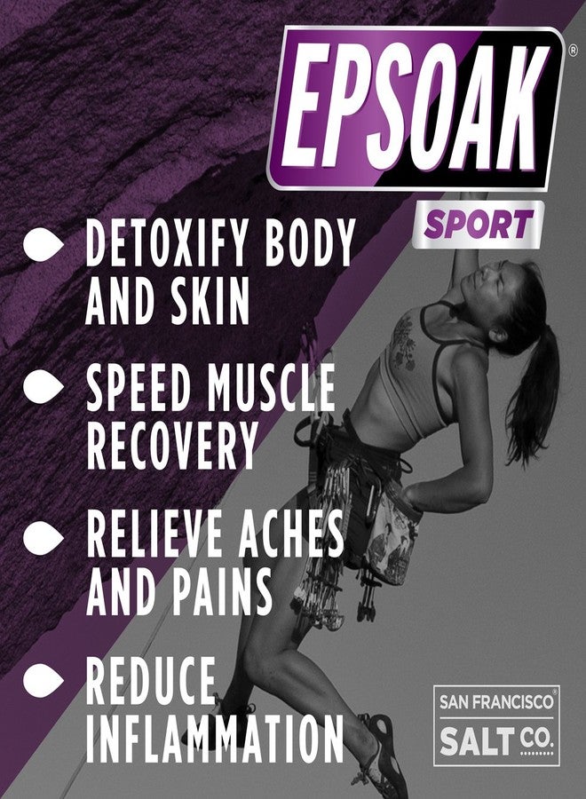 Epsoak Sport Lavender Epsom Salt for Athletes - 5 lbs. Soothing Therapeutic Soak with Lavender Essential Oil - Image 3