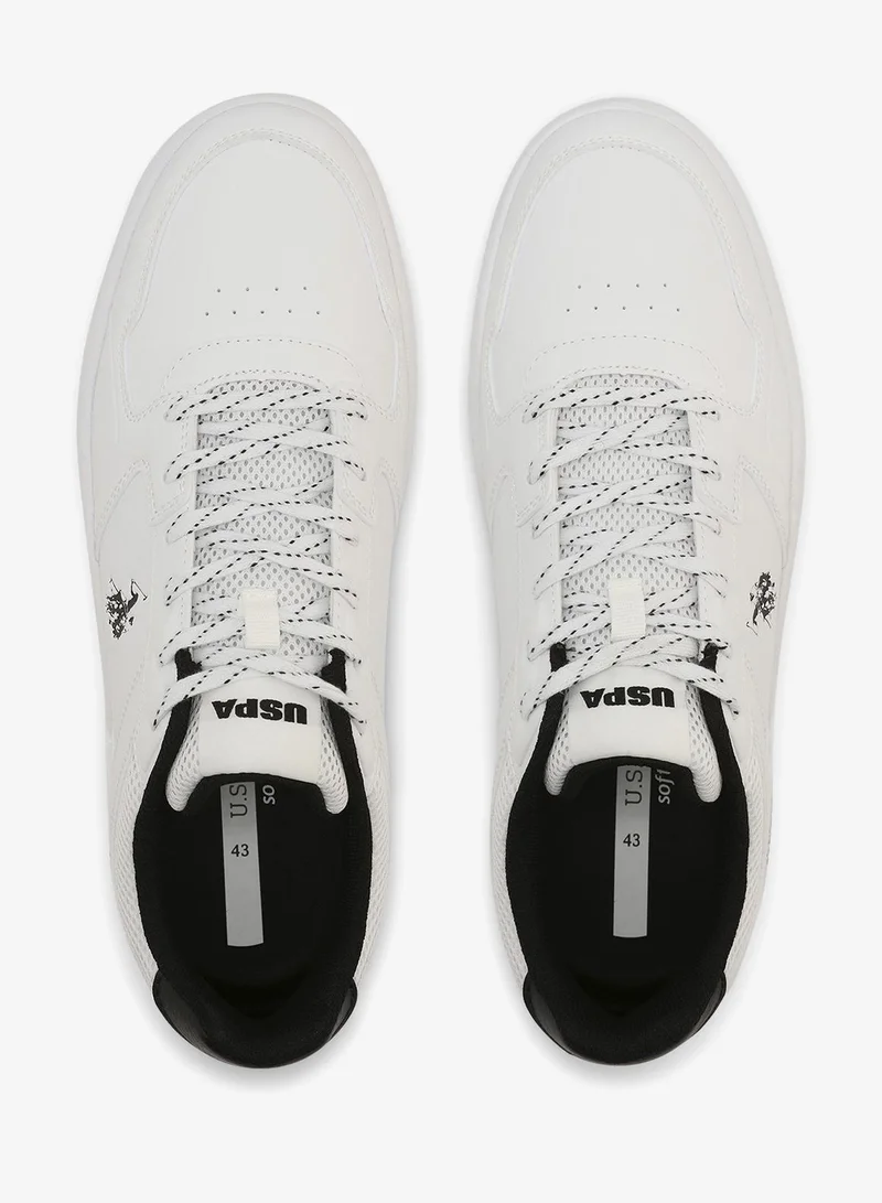 U.S. Polo Assn. 6M HARLEY GLB 6FX MEN OD_WHITE Harley Men's Canvas Lightweight Comfortable Casual Walking Sneakers - White for Men | Best Price UAE
