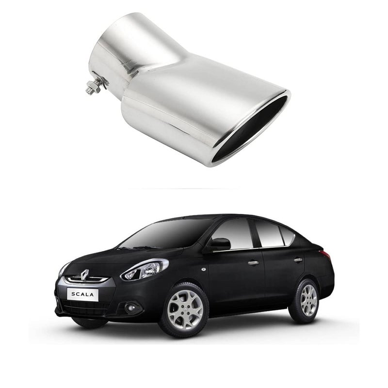 Oshotto Stainless Steel SS-009 Car Exhaust Muffler Silencer Cover Compatible with Renault Scala/Fluence (Chrome) - Image 1