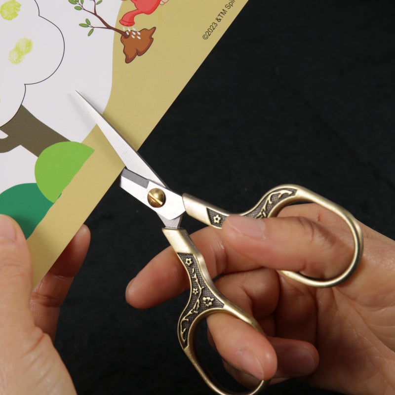 GLEXAL Small Craft scissors-5 Inch Vintage Precision Scissors-Ultra Sharp Blade Shears,scotch scissors for Office Home School Sewing Fabric Craft Hair trimming,Facial,Beard,Eyebrow (Bronze)â€¦ - Image 5