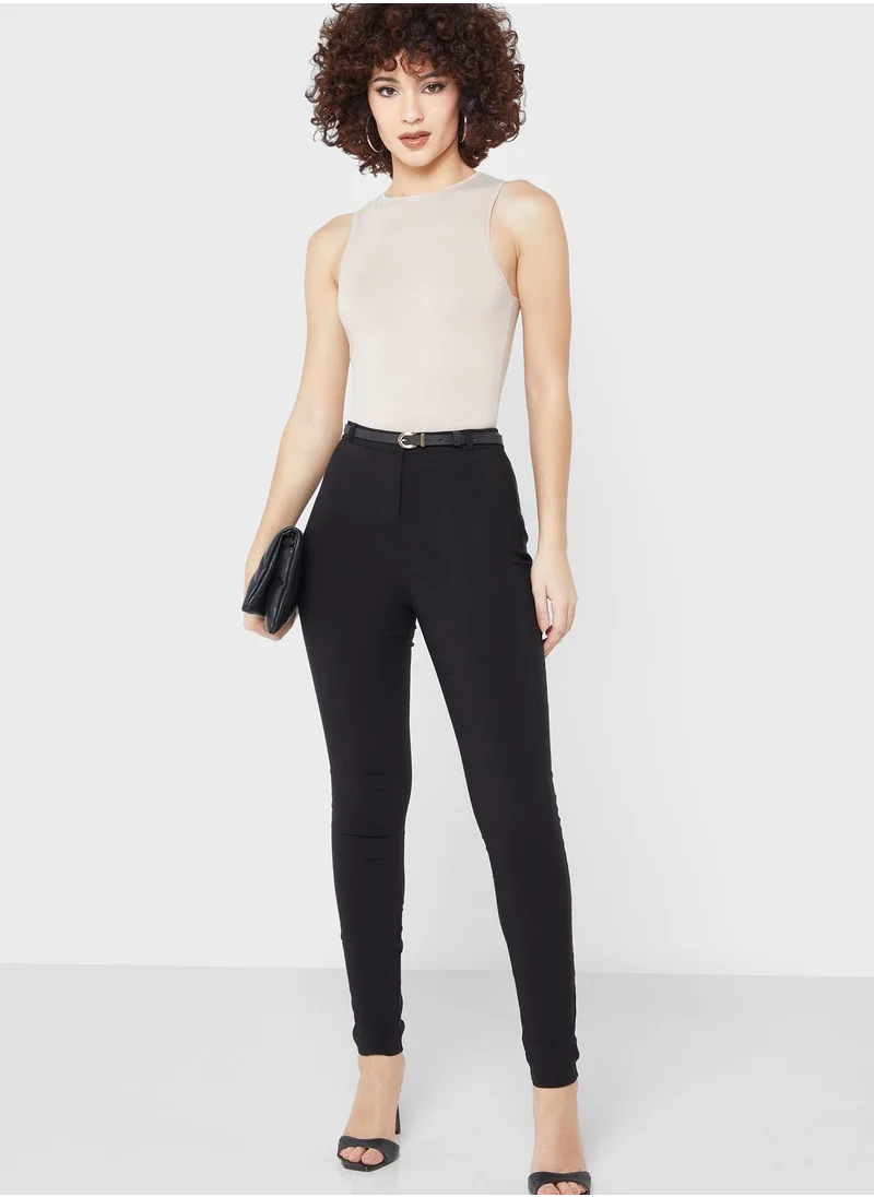 NEW LOOK High Waist Belted Pants