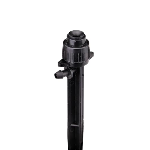 Raindrip R153CT Adjustable Flow Bubbler, Non-Pressure Compensating Emitter, Full-Circle Pattern, Fan Spray, with 1/4-Inch Barbed Inlet on 5-Inch Stake, 3-Pack, Black - Image 3