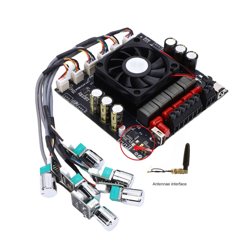 2 1 Channel 200W Amplifier Board with Bluetooth AUX Input Bass Treble Control for Home Theater - Image 5