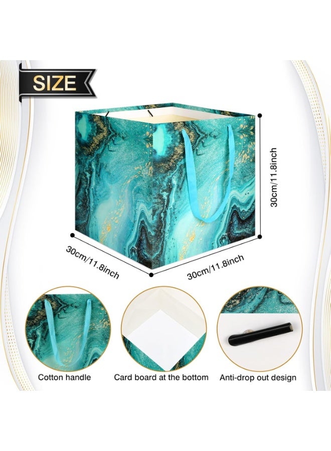 4 Pcs Extra Large Gift Bag,Square Marble Large Wedding Huge Birthday Paper Gift Bag with Handles for Party Holiday Bridal Engagement Present - Image 2