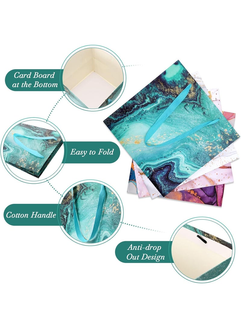 4 Pcs Extra Large Gift Bag,Square Marble Large Wedding Huge Birthday Paper Gift Bag with Handles for Party Holiday Bridal Engagement Present - Image 3