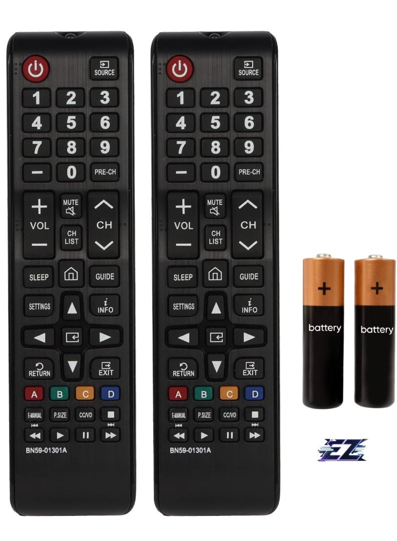 ELTRAZONE "2 Pack BN59-01301A Remote Control for Samsung UA43NU7090, UN55NU7100, UN58NU7100 4K Ultra HD LED 3D TV, for BN59-01199F BN59-01289A with Batteries Included" - Image 1