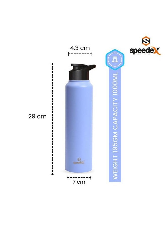 Speedex Stainless Steel Pastel Purple Water Bottle 1 Litre with Sipper Cap | Leak Proof & BPA Free | Fridge Safe Bottle for School, Gym, Office | For Boys, Girls, Men, Women, Kids - Image 4