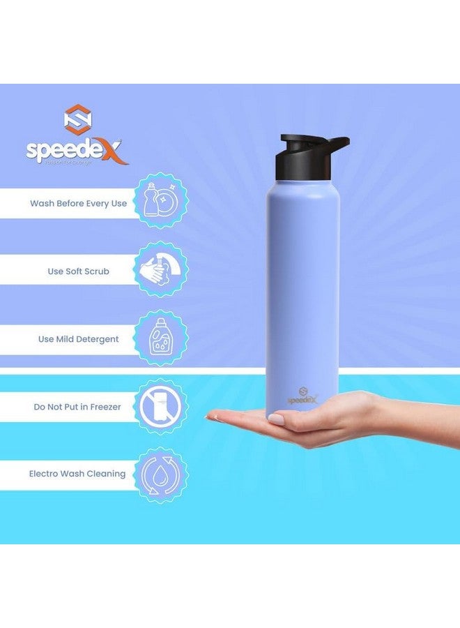 Speedex Stainless Steel Pastel Purple Water Bottle 1 Litre with Sipper Cap | Leak Proof & BPA Free | Fridge Safe Bottle for School, Gym, Office | For Boys, Girls, Men, Women, Kids - Image 5