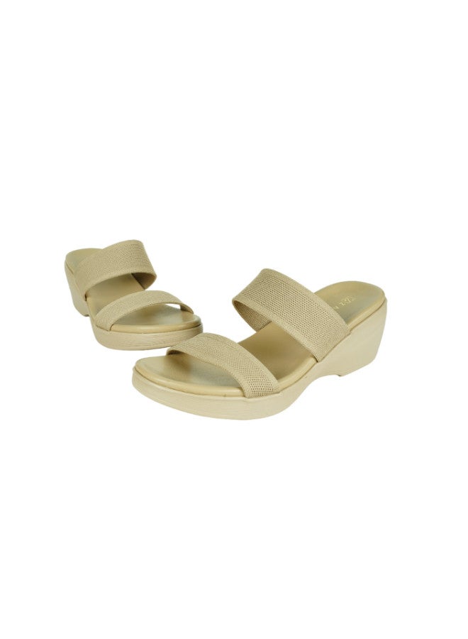 ZAYNA 221-254 Zayna Ladies Casual Wedge Heel Sandals 23AWZ767 Beige - Image 3