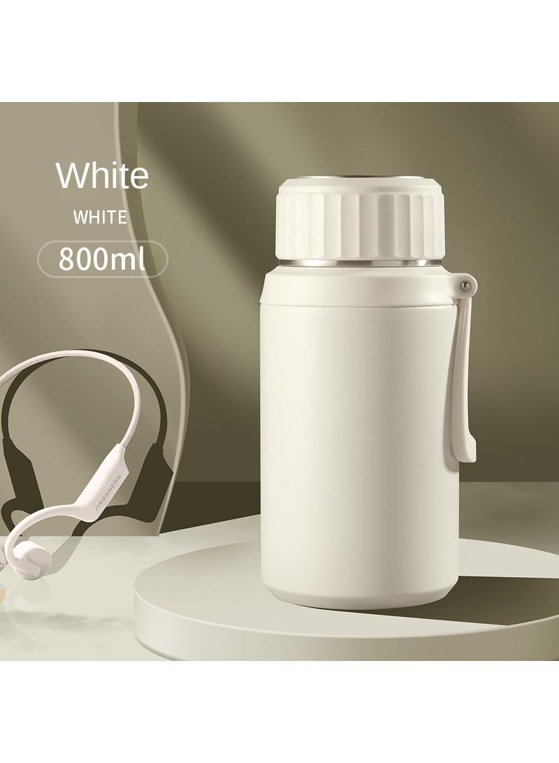 Y&D 28 oz Insulated Water Bottle with Tea Strainer,Maintain Hot or Cold, Leak-Proof, Double Walled Vacuum 316 Stainless Steel Water Bottle for Sports, Travel, Outside, School, Buttercream - Image 1