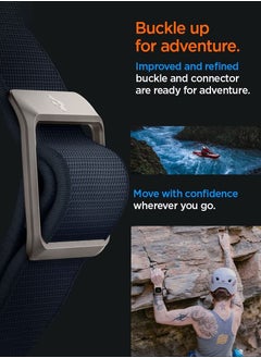 Spigen Lite Fit Ultra Band for Apple Watch Band for Apple Watch Ultra 2 / Watch Ultra (49mm), Series 8/7 (45mm), Series SE2/6/SE/5/4 (44mm) and Series 3/2/1 (42mm) Nylon Solo Loop - Navy  - Image 4