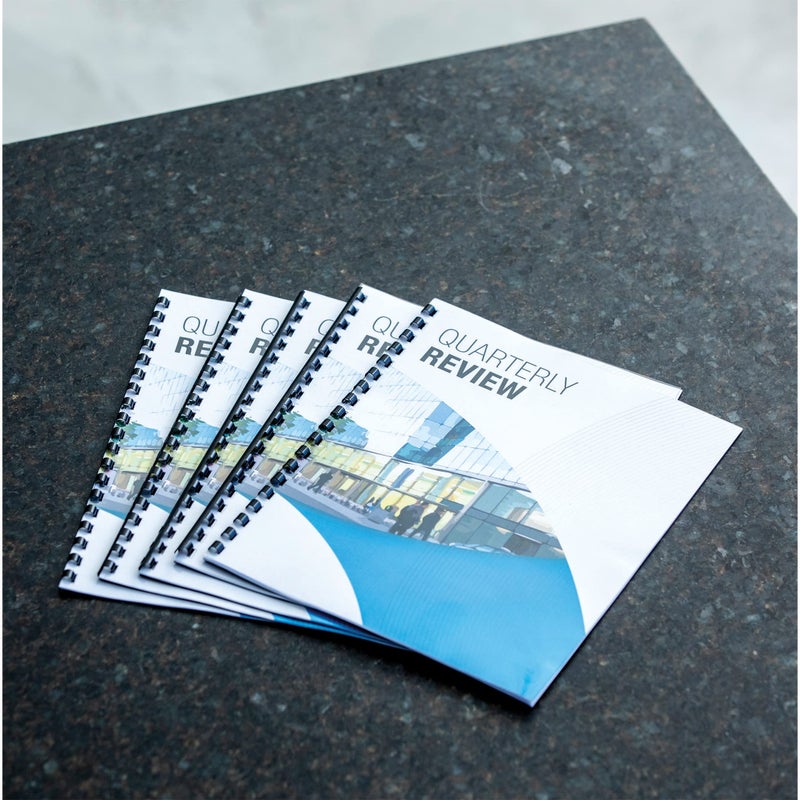 Fellowes فيلوز 52501، مشابك بلاستيكية - ظهر دائري، 1/2"، 100 حزمة، أزرق داكن - Image 5