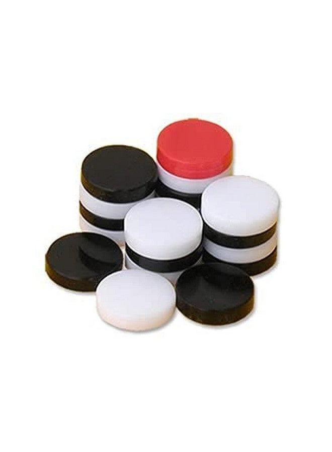 AnNafi® 6MM Acrylic Carrom Coins Board Game with Free Simple/Printed Striker |Plastic Carrom Coin Red, White & Black Carrom Coin+ Simple Carrom Striker| Family Indoor Game (Coins with Simple Striker) - Image 3