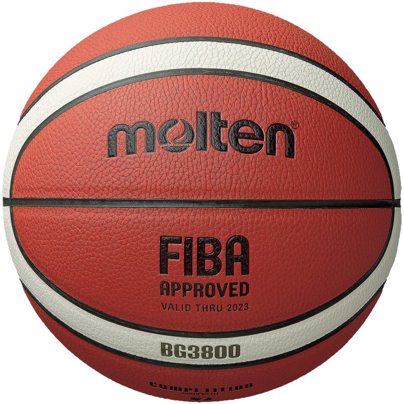 كرة سلة مولتن BG3800، داخلية/خارجية، معتمدة من FIBA، الحجم 7، تصميم ثنائي اللون، الطراز: B7G3800