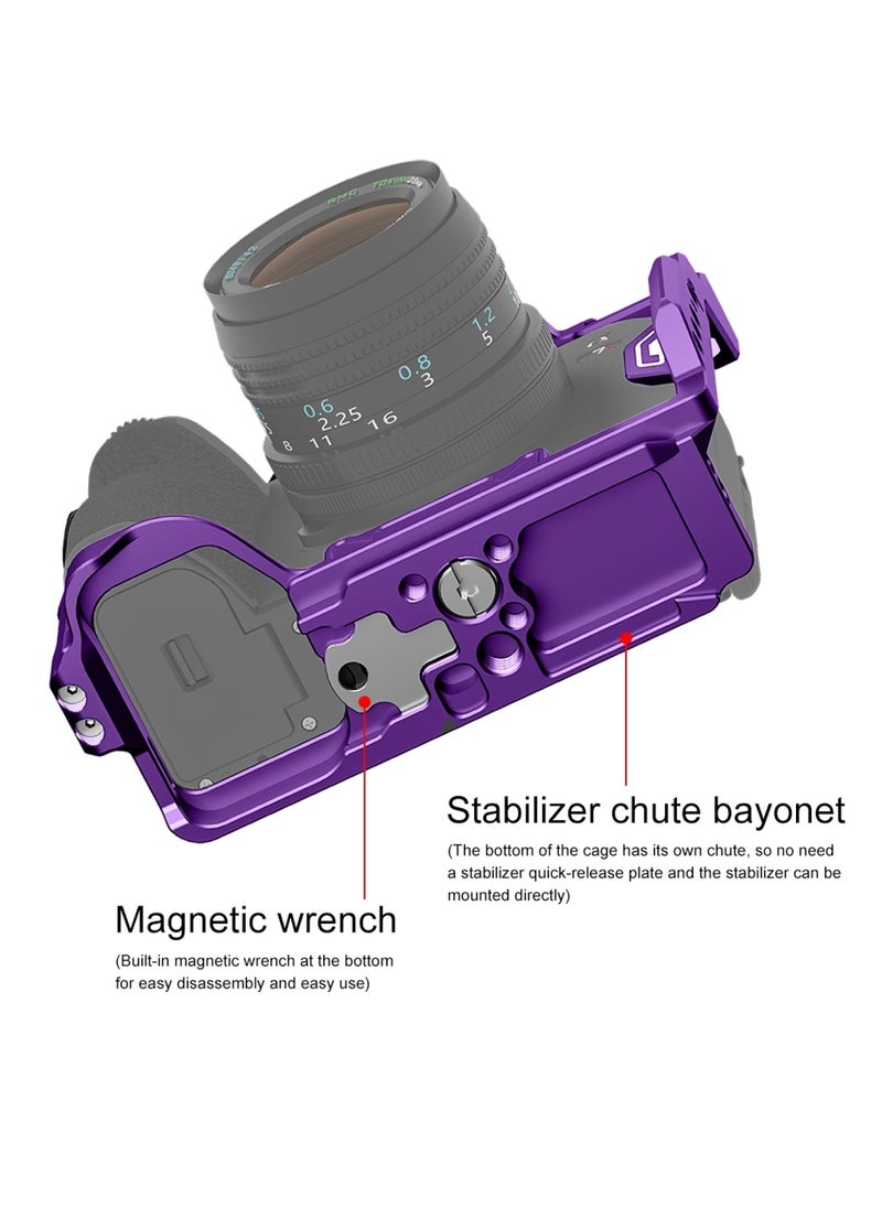 PULUZ For Sony A7R5 / A7M4 PULUZ Metal Camera Cage Stabilizer Rig with Handle  - Image 5