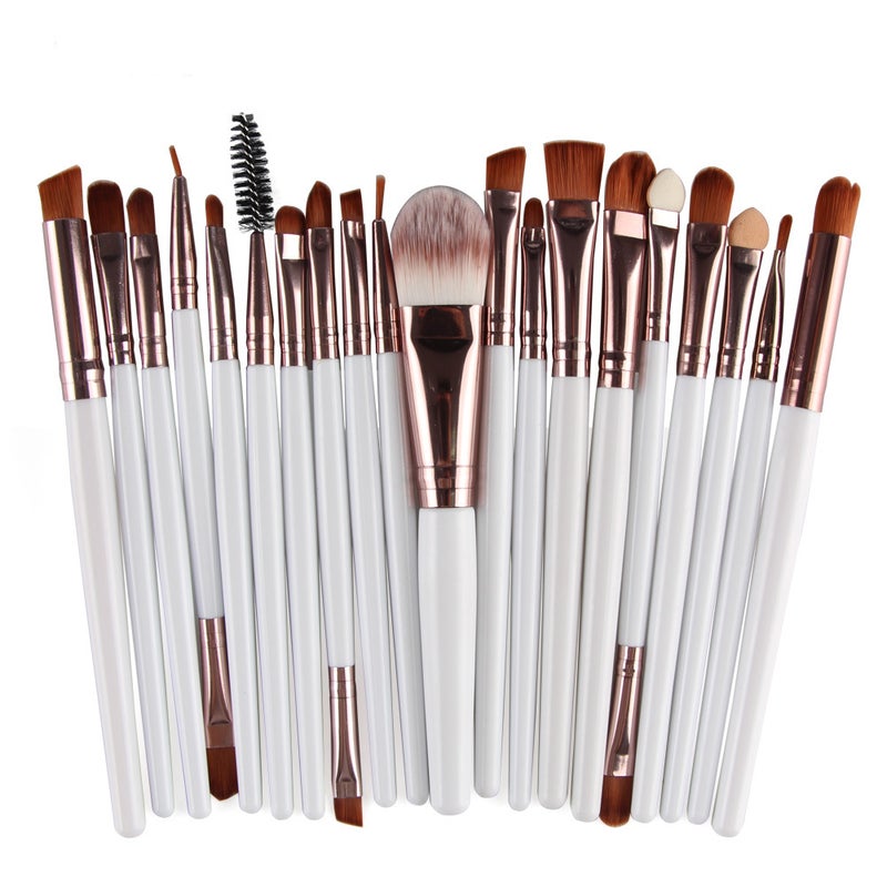 Set of 20 PCS Makeup Brush Kit for Foundation Liquid Cream Blending Powder Eyeshadow Blush Cosmetics Concealer Brushes with Soft & Dense Bristles - Image 1