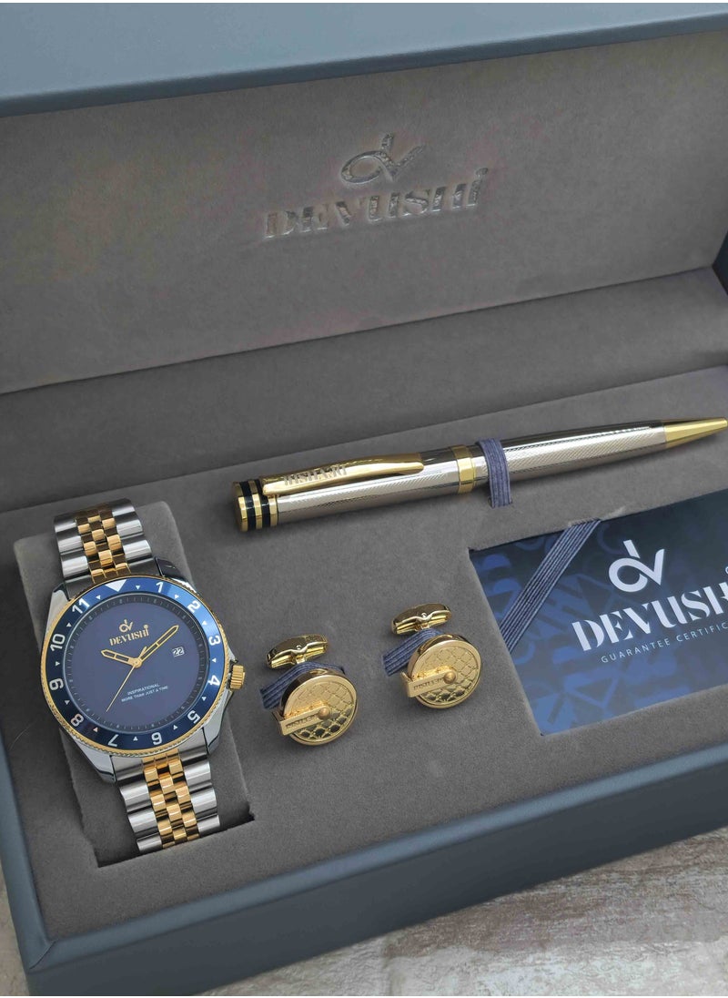 Devushi - Men's watch set consists of a watch, a pen, and a cufflink - Image 1