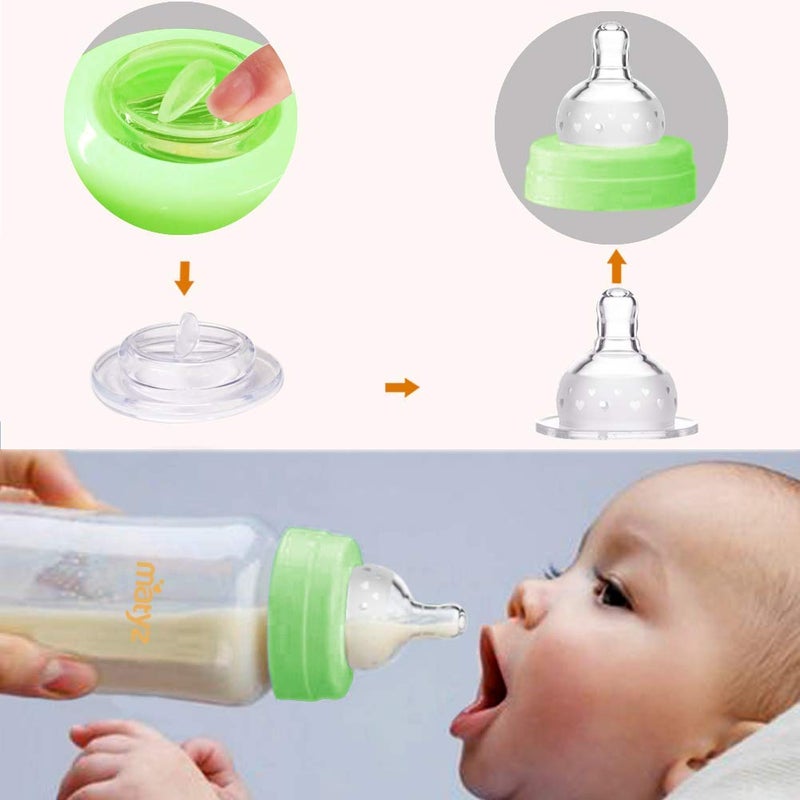 Matyz 4-PACK Breastmilk Storage Bottles With Lids (Green, 8oz Each) - Wide Mouth Breastmilk Collection Storage Bottle - Leakproof Breast Pump Bottle for Spectra Medela Philips Breast Pumps - Image 5