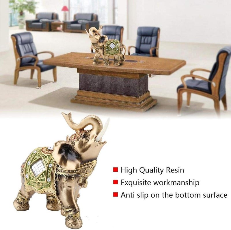 comfrt Elephant Figurines with Trunk Up, Elephant Decorations for Home Office Decor Housewarming Gifts (S) - Image 4
