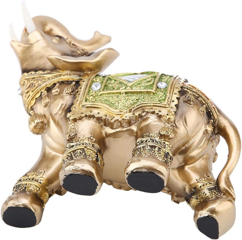 comfrt Elephant Figurines with Trunk Up, Elephant Decorations for Home Office Decor Housewarming Gifts (S) - Image 5