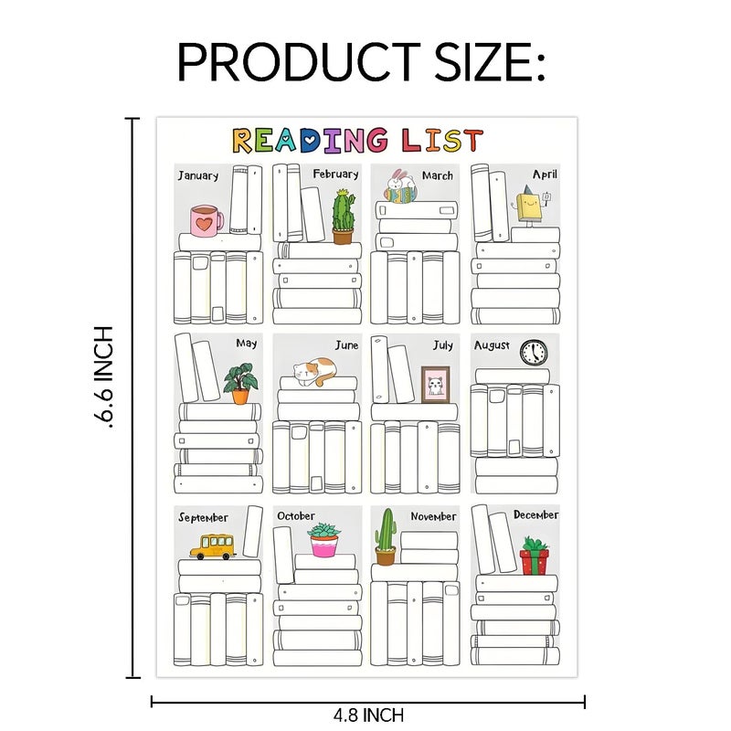 FENGHERUIA Reading List Stickers Book Tracker Labels Bookmarks Bookshelf Design Library Sticker Reading Log Stickers for Book Lovers Students School Supplies(10 Pcs - Image 2
