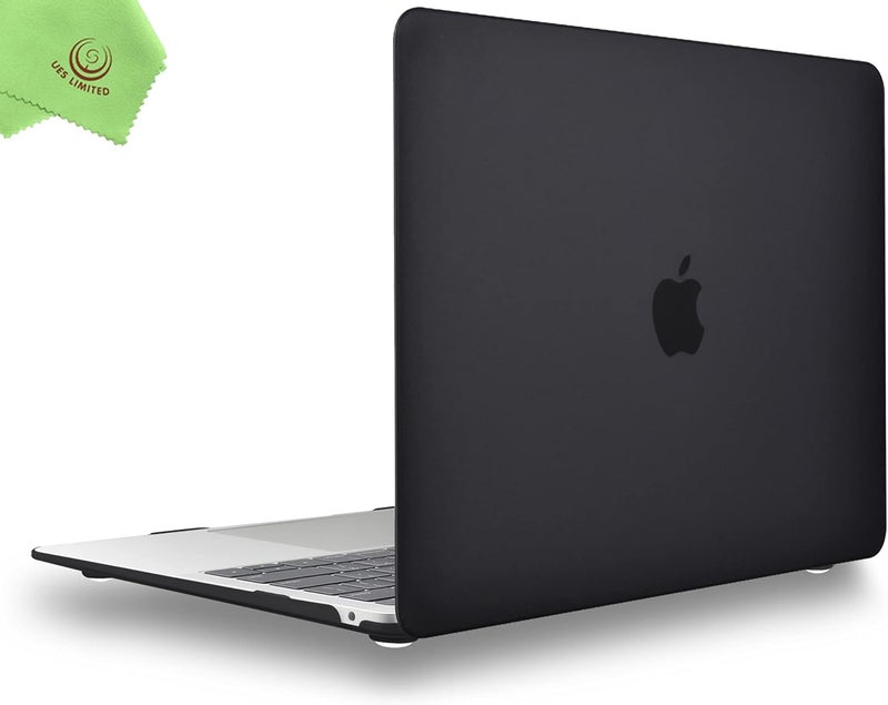 UESWILL 2022 2021 2020 MacBook Air 13 inch Case M1 A2337 A2179 A1932, Hard Shell Case Cover for MacBook Air 13.3 inch with Retina Display & Touch ID (2018-2022), Black - Image 1