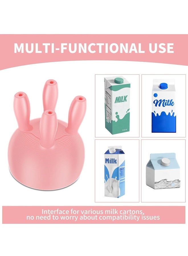 قطعتان من أغطية زجاجات الحليب، غطاء علبة حليب ضرع البقرة، غطاء زجاجة حليب مضحك، محول حليب معلب قابل لإعادة الاستخدام، آلة حلب، غطاء زجاجة حليب فعال ومريح لعلبة الحليب - Image 4