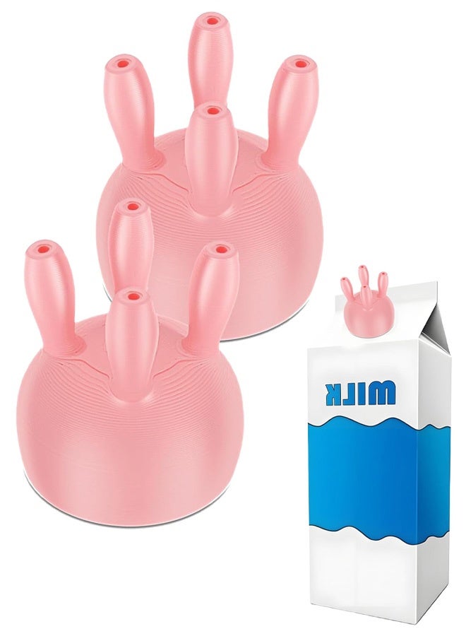 قطعتان من أغطية زجاجات الحليب، غطاء علبة حليب ضرع البقرة، غطاء زجاجة حليب مضحك، محول حليب معلب قابل لإعادة الاستخدام، آلة حلب، غطاء زجاجة حليب فعال ومريح لعلبة الحليب - Image 1