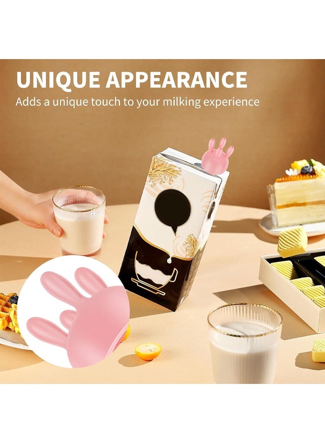 قطعتان من أغطية زجاجات الحليب، غطاء علبة حليب ضرع البقرة، غطاء زجاجة حليب مضحك، محول حليب معلب قابل لإعادة الاستخدام، آلة حلب، غطاء زجاجة حليب فعال ومريح لعلبة الحليب - Image 5