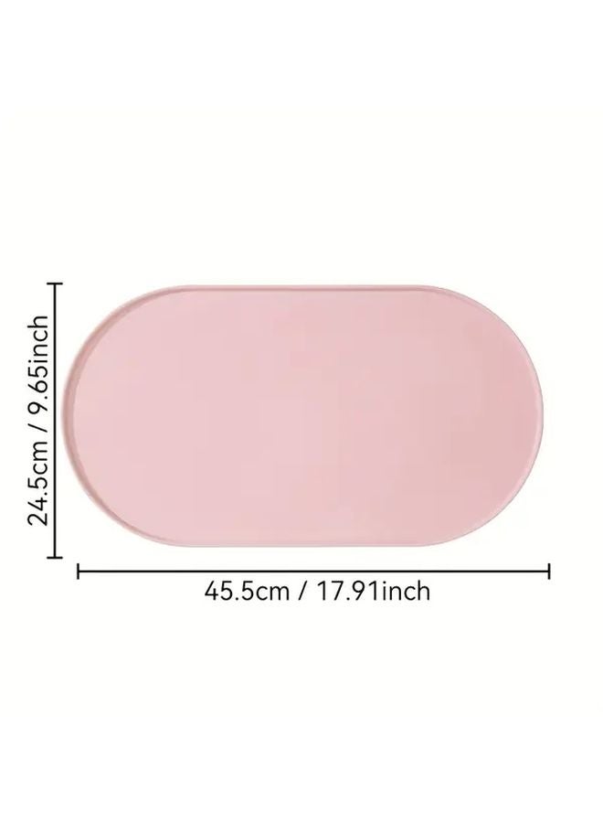 سجادة إطعام القطط الصفراء المضادة للانزلاق والمقاومة للماء مع حواف مانعة للانسكاب وسهلة التنظيف وصينية طعام الحيوانات الأليفة - Image 3